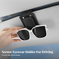 Car Visor Sunglasses Holder Easy to Install Eyeglass Holder Universal Fit
