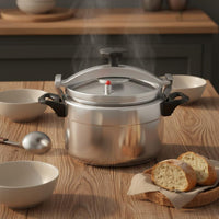 Aluminum Pressure Pot Pressure-Safe-Resistant Stovetop Pressure Pot Cookware Safety Locking Lid Kitchenware Multi-Functional