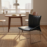 Space Saving Stainless Steel Dining Chair Sturdy Metal Legs Bauhaus Design Chair Easy to Clean for Cafe, Small Apartment