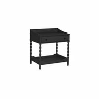 Three-Legged circular table Retro Design Nightstand Sturdy Construction for Renters