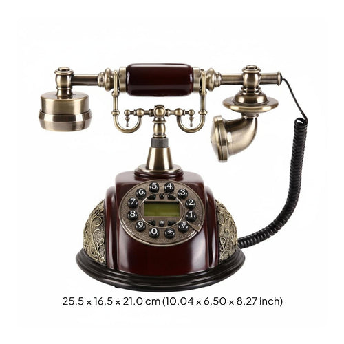 Antique Design Telephone Backlight Vintage Desk Telephone Plug and Play