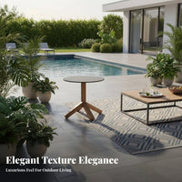 4 Pieces 4-Piece Woven Rope Lounge Set Waterresistant Outdoor Furnishing Modern Design Removable Zippered Protective Layers