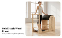 Core Stability Training Pilates Ladder Barrel Sturdy and Long-Lasting Maple Wood Ladder Barrel Full-Body Engagement Home Pilates Machine Non-Slip for Beginners, Homemakers, Away Ice Workers, Gym, Stretching