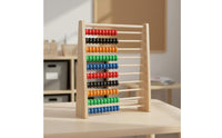 Children's Arithmetic Rack Develops Math Skills Wooden Abacus Smooth Sliding Beads 10-Row Counting Frame for Kids, Beginners, Classroom, Homeschooling