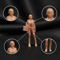 Miniature Courier with Parcel Carrier Small-Scale Courier Figure Tabletop Diorama Figure for Hobbyists, Collectors, Model Photography, Street Scenes
