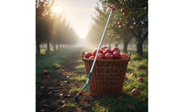 Extendable Fruit Picker with Telescopic Pole Adjustable Telescoping Fruit Picker Pole High-Reach Tool Manual for Orchardists, Gardeners, Orchard, Garden, Backyard