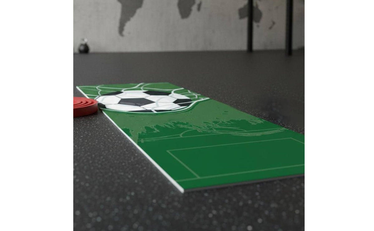 Exercise Mat Sweat-Absorbent Non-Slip Exercise Mat Extra Wide for Soccer Fans, Beginners, Home Gym, Pilates, Meditation