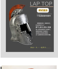 复古铁艺武士头盔装饰摆件创意罗马勇士盔甲桌面摆饰摄影影视道具