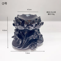 莲花底座 水晶球底批发 黑色莲花树脂底座 厂家销 树脂工艺品 展
