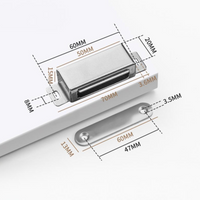 Attractive door latch, strong stainless steel cabinet latch, childproof lock, easy installation, dependable closing
