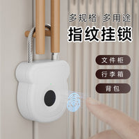 智能指纹挂锁户外行李箱指纹锁不锈钢门橱柜挂锁财务背包指纹挂锁