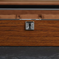 Wooden Watch Box With Lock 18 Compartment Watch Holder Individual Accessory Storage Clear View Lid Jewelry Organizer