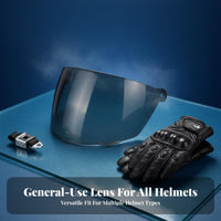 Helmet Visor Anti-Fog Face Visor Crisp Optics for Motorcyclists