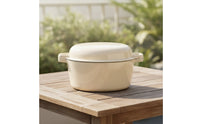 Enameled Cast Iron Dutch Oven Stovetop Dutch Oven with Lid Even Heating Enameled Cast Iron Vessel for Home Cooks, Chefs, Kitchen