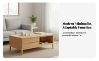 Rectangular Coffee Table with Storage Modern Minimalist Design Rectangular Center Table Nordic Design Stable Framework for Home