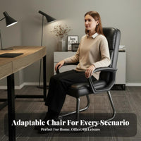 Arched Back Chair Comfortable Managerial Chair Long Sitting Furniture for Home, Workroom