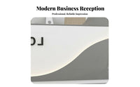 Modern Reception Desk Varnished Surface Ed Finish High Gloss Reception Sturdy Salon Front Desk Storage Stability Suitable for Spa Sales Center Corporate Setting Retail Store