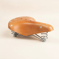 Vintage Cycle Saddle Comfortable Leather Cycle Saddle Vintage Bike Seat High Quality for Cyclists, Leisure Riding