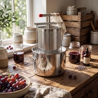 Stainless Steel Press Machine Press Machine with Bucket Easy to Clean Manual Juice Extractor for Hobbyists