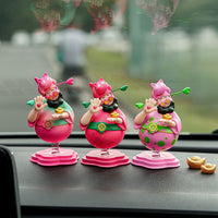 Four Happiness Car Figurine Decoration for Living Room, Office Desk, Housewarming, Birthday Gift