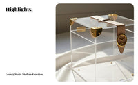Transparent Multi-Drawer Makeup Case Dust-Proof for Dressing Table, Dresser Top