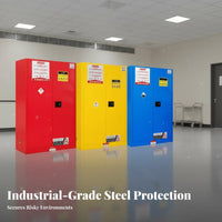 Hazard-Resistant Resistant Cabinet Double-Walled Construction Cabinet Fire Resistant Harmful Material Locker for Factory Workers, Researchers