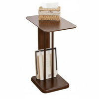 double-shelf End Table Movable with casters 2-Tier End Table Nordic Design