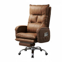 Reclining Desk Chair with Footrest 360° Swivel Lightice Furniture High Back