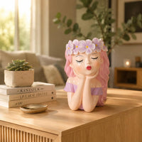 Fairy Vase Creative Design Dried Flower Holder Cute for Tv Cabinet