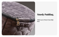 Zippered Fleece Warmer Cover Zipper Closure Soft Body Warmer Pouch Thickened Material Quilted Hot Water Bottle Bag for Adults, Women, Bed, Home