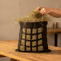 Hanging Hay Feeder Bag Heavy-Duty Slow Feed Hay Bag with Mesh Front for Horses, Equestrians, Stable, Stall, Horse Trailer