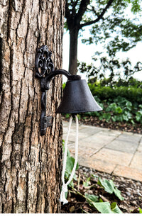 New Chinese Style Retro Key-Shaped Hand Bell, Cast Iron Doorbell, Creative Iron Art Villa Courtyard Balcony Wall Decoration
