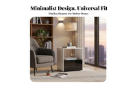 Rotating Cube Organizer Modern Minimalist Aesthetic Nightstand Space Saving Large Capacity for Students, Bedroom, Living Room