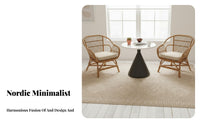 2 Pieces Round Pedestal Table Set Modern Contemporary Coffee Table Side Table Nesting Table Mineral Texture Top Sleek Metal Base Suitable for Homeowners Apartment Dwellers Small Areas