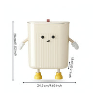 Wall-Mounted Trash Bin Plastic Hanging Waste Bin Slim for Kitchen