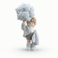 Boy Statue with Star Light Sculpted Boy Statue Premium for Living Room, Bedroom