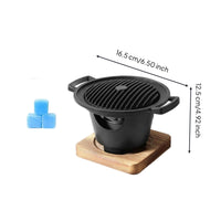 Korean Barbecue Plate Single Serving Mini Personal BBQ Grill Portable for Indoor