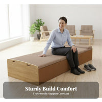 Foldable Paper Bed Multi-Functional Space-Saving Furniture Extendable No Assembly Required for Office Workers, Bedroom, Entryway