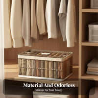 Clothes Storage Container Transparent Wardrobe Divider Box No Assembly Required