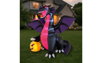 Inflatable Dragon with Pumpkin Giant Inflatable Dragon Spooky Halloween Decoration for Yard