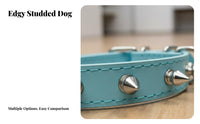 PU Leather Rivet Sturdy Studded Dog Adjustable for Young Dogs, Cat Owners, Daily Wear, Training, Outdoor Walks