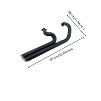 Retro-Style Exhaust Pipe Pair Tapered Motorcycle Exhaust Pipes High-Temperature Easy Installation for Bobber Builds