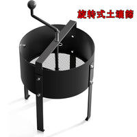 Rotary scr旋转土壤筛子堆肥网筛过滤器花园盆栽金属沙尘筛