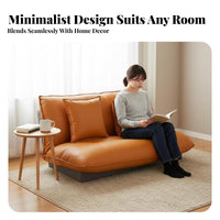 Adjustable Sleeper Loveseat Converts to Bed Floor Sofa Wide Two-Person Seat