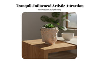 Buddha Head Planter Creative Design Resin Head Plant Pot Tranquil Face Flower Pot With Drainage Hole Home Decoration for Balcony