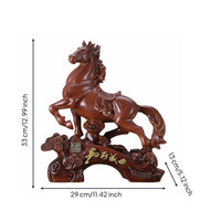 Success Horse Figurine Business Opening Gift Feng Shui Horse Ornament Craftsmanship Astrological Animal Statue for Housewarming, Living Room, Desk