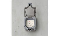 Surface-Mounted Waterproof Socket Box Splash-Proof Socket Box with Cover Enclosed Weatherproof Outlet Cover Compact for Homeowners, Electricians, Garage, Patio, Garden