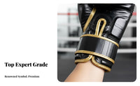 Long-Lasting PU Leather Boxing Gloves Pearlescent Finish Muay Thai Gloves Shock Absorbing Padding Combat Sports Equipment Reinforced Stitching for Men, Women, Young Athletes, Fitness, Competition