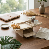 Portable Wooden Box Finish Paulownia Wood Display Box