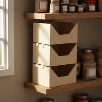 3 Pieces DIY Accessory 1:12 Scale Storage Container Realistic Details Miniature Stackable Storage Box Sturdy Dollhouse Organizer Bin Set for Dioramas, Craft Projects